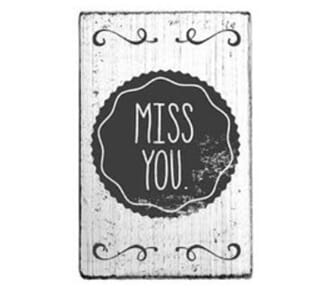 Vintage stamps - Miss you stamp, str 70x40 mm