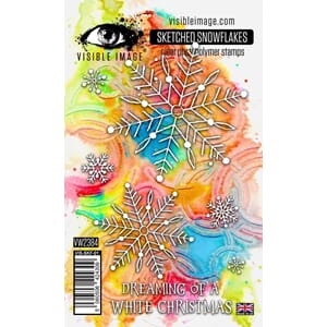 Visible Image - Sketched Snowflakes A6 Stamp Set