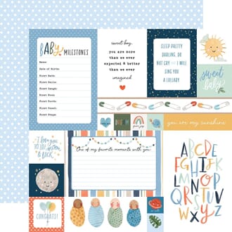 Echo Park: Multi Journaling Cards - Welcome Baby Boy