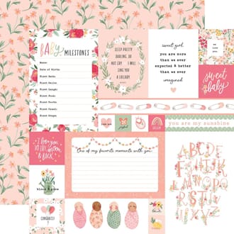 Echo Park: Multi Journaling Cards - Welcome Baby Girl