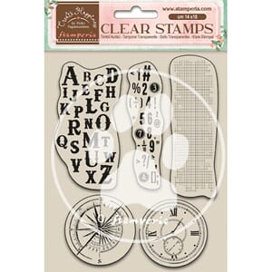 Stamperia: Alphabet and Numbers Clear Stamps, A5, 19/Pkg