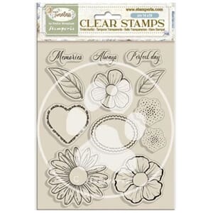 Stamperia - Timeless Clear Stamps Flowers and Hearts