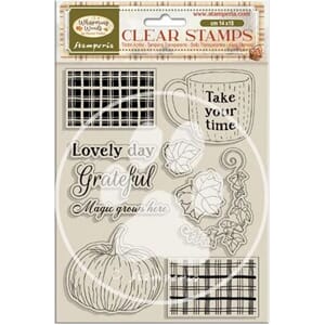 Stamperia - Whispering Woods Clear Stamp Cup and Pumpkin