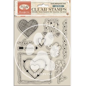 Stamperia - Family Clear Stamp Hearts