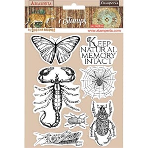 Stamperia: Amazonia Rubber Stamps, A5, 7/Pkg