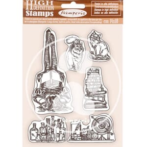 Stamperia - Lady Vagabond Lifestyle air ship Rubber Stamp