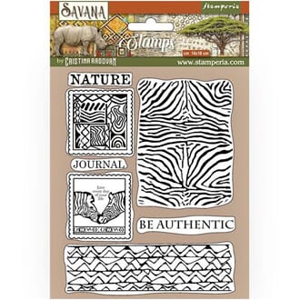Stamperia - Zebra Texture, Savana Rubber Stamp