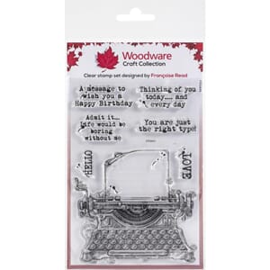Woodware: Vintage Typewriter - Clear Stamps, 10x15 cm