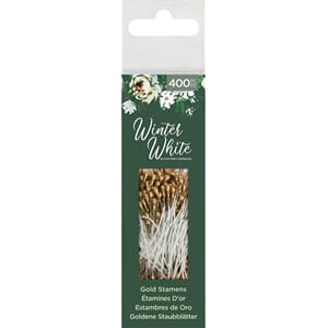 Crafters Companion - Winter White - Gold Stamens