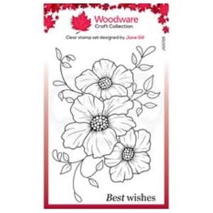 Woodware: Petal Trio Clear Stamps, 10x15 cm