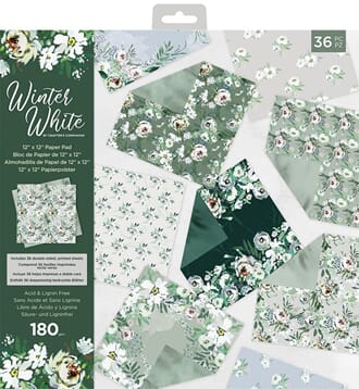 Crafters Companion - Winter White Paper Pad, 12x12, 36/Pkg